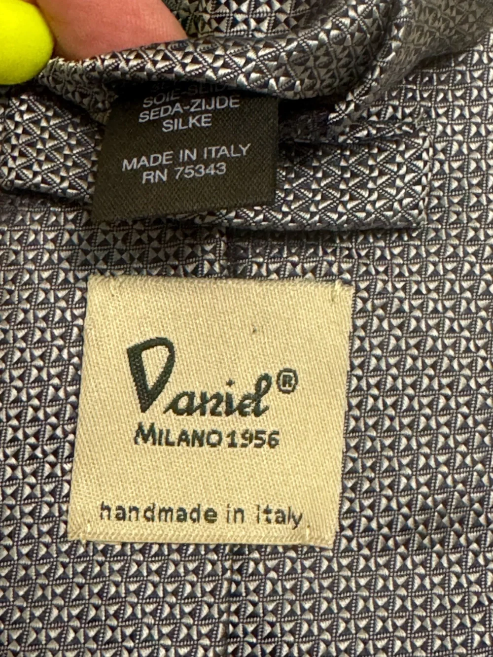 Vintage Handmade Italian Silk Tie